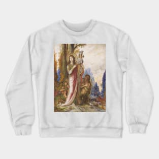 Poet And Satyrs by Gustave Moreau Crewneck Sweatshirt